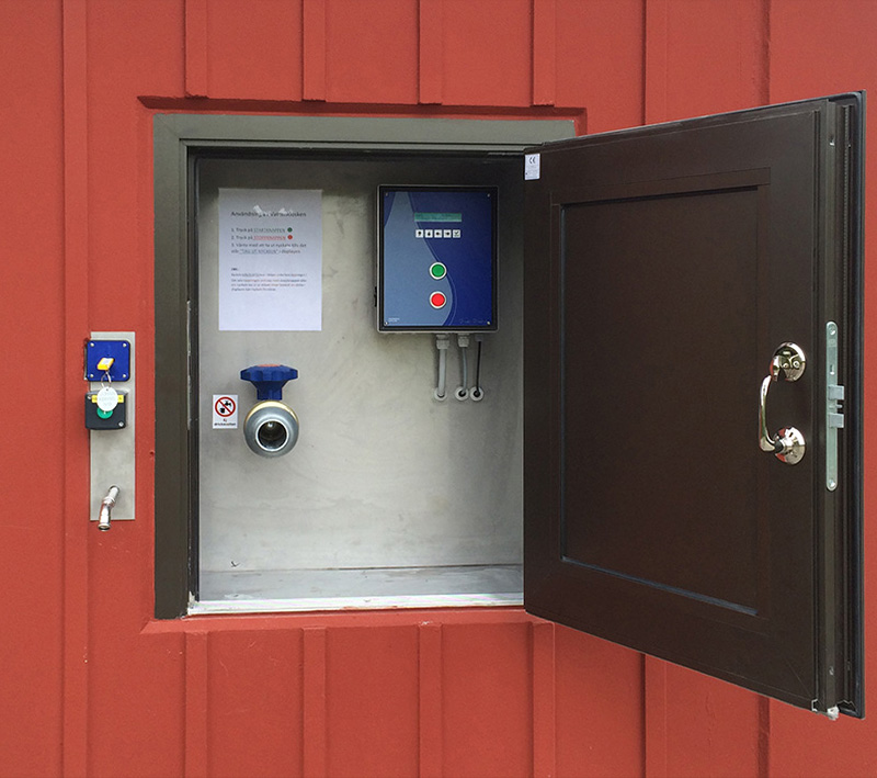 festinstallierter Zickert Wasserkiosk